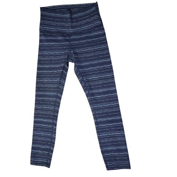 NWOT New Lululemon High Times Pant Stripe Blue Black Knit 25" Leggings 6 - Picture 1 of 10